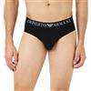 Emporio Armani Stretch Cotton Superfine Cotton Brief, Slip Uomo, Nero (Black), XL