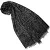 Lorenzo Cana Sciarpa Pashmina da donna 100% cashmere sciarpa cashmere sciarpa cashmere tessuto cashmere pashmina cashmere Scarf 78369777, grigio antracite, 70 x 200 cm