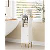 HEYZOEY Mobile da bagno alto autoportante, armadietto alto con porta, contenitore sottile per bagno, cucina, soggiorno, camera da letto, balcone o ufficio, bianco