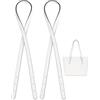 PH PandaHall 2pz Cinghia di Ricambio per Borsa in Pelle di Mucca 81cm Bianco Manici in Pelle per Borse Tracolla Regolabile di Ricambio per Borse a Tracolla