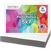 Magtech Picture Frame Cornice portafoto Magnetica Tascabile, Bianca, per Foto da 12,7 x 17,8 cm, Confezione da 25, Metallo, 5x7, unità