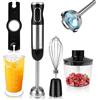 Dreamhigh® Frullatore a Immersione 4 in 1, 1000W con 12 Velocità Regolabili + TURBO e 2 Pulsanti, Mixer Immersione con Frusta, Tritatutto 500ml e Misurino 700ml, per Zuppe, Pappe e Smoothie