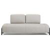 La Forma Modulo Compo 2 posti beige grigiastro con struttura metallica nera 200 cm FSC Mix Credit