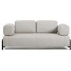 La Forma Divano Compo 2 posti beige grigiastro e struttura in metallo nero 200 cm FSC Mix Credit