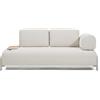 La Forma Divano Compo 2 posti in ciniglia écru, vassoio piccolo con impiallacciatura in rovere e struttura in metallo beige 200 cm FSC Mix Credit