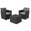 Keter Set Tavolino e 2 Poltrone Da Giardino CLAIRE BALCONY SET KETER