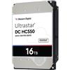 WD Ultrastar DC HC550 WUH721816AL5204 - Disco Rigido - 16 TB - interno - 3,5" (8,9 cm) - 0F38357