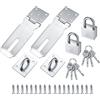 HAOCHEN Lucchetto con Chiusura Hasp in Acciaio Inox, Chiavistello Porta con Lucchetto, Chiusura con Chiave per Porta Giardino, Lucchetto Cancello per Armadio, Cassetto