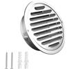 Oiieco Griglia Di Aerazione Rotonda 70mm in Acciaio Inox Con Rete Anti Insetti, Griglia Di Ventilazione Inox Con Lamelle Parapioggia Per Cucina Bagno Garage Cantina