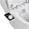 Ibergrif M41050 Bidet per WC con doppia bocchetta a scomparsa, bidet portatile per WC non elettrico, adattatore per bidet per WC, con getto d'acqua fredda, pressione dell'acqua regolabile