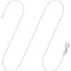 EDELIND Catenina finissima Ancora rotonda Donna in oro bianco,14 carati 585, largh. 0,8 mm, p. 0.7 g, lungh. 36 cm, con chiusura a blocco d'anello elastico, marchio di garanzia made in Germany