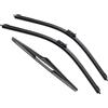 SHAOXING Tergicristalli Per Ford Per Fiesta Per MK6 2008-2016 Tergicristallo Posteriore Tergicristallo Anteriore In Gomma Morbida Per Auto 26+15+12 Spazzole Tergicristallo