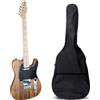 Chitarra elettrica telecaster natural legno con Custodia