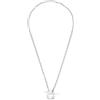 Diesel Collana da uomo in acciaio inossidabile con chiusura a T-bar, Grigio argento