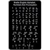 Gosknor Tabellone Alfabeto Braille con Punti in Rilievo, Numeri e Punteggiatura Apprendimento del Braille Regali Didattici Sussidi Didattici Braille per Bambini Adulti Ciechi Ipovedenti (19x12,5cm)