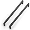 Ravinte 5 maniglie per armadi da 320 mm, colore nero, per mobili da cucina, armadi, maniglie quadrate, mobili in acciaio inox