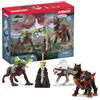 schleich ELDRADOR CREATURES | Starter Set 72179 con Cerbero, Lupo delle nevi, Bestia di pietra e Superarma | Figure mostruose ELDRADOR schleich | Giocattolo dai 7 anni | 5 pezzi | Esclusiva Amazon