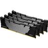 Kingston Technology Memoria Kingston Technology FURY 64GB 3600MT/s DDR4 CL16 DIMM (Kit da 4) 1Gx8 Renegade Black [KF436C16RB12K4/64]