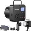 NEEWER Q4 400Ws 2.4G TTL Flash da Studio (NUOVO LOOK), 1/8000 HSS Alimentata a Batteria 2800mAh per La Fotografia in Esterni con 30W Lampada per Book Fotografici/400 Flash Piena Potenza/Attacco Bowens
