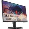 Dell 24 Monitor Gaming - SE2425HG, Full HD (1920x1080), 200Hz, Fast IPS, 1ms, AMD FreeSync Premium, 99% sRGB, VESA (100x100mm), DisplayPort, 2 HDMI, 3 Anni di Garanzia, Nero