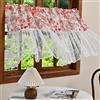 FOSDICK Tenda Corta, Tenda Corta per Finestra Bianco Semitrasparenti, Voile Tendine Cucina Bistrot Caffè Mezza, Tendina Sottolavello Bagno per Interni, Tendina Sottolavello Cucina, 140W X 50H cm