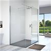 Parama Doppia parete doccia walk-in 80x80cm con supporto a T vetro 8mm trasparente anticalcare h200 | Lazaros