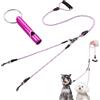 IDNVFY 1 Pezzo di Guinzaglio A Due Teste E 1 Fischio di Cane, Cagnolino All'Aperto, Guinzaglio, Tubo di Metallo Semplice, Accessori da Viaggio per Animali Domestici.