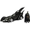 Jada Modellino Batmobile da Batman Forever 22cm Scala 1/24 con Figura di Batman - 100% Originale Ufficiale Dc Comics Jada Toys