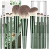HEYMKGO 11 Pezzi Set Pennelli Trucco Professionale Pennelli Make Up Kabuki in Fibra Sintetica Premium per Fondotinta Blush Correttore Ombretto Viso Ottima Confezione per i Regali