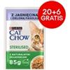 Purina Cat Chow CAT CHOW Sterilised Cibo per gatti con agnello e fagiolini verdi in salsa 85 g - 20 BUSTE + 6 IN OMAGGIO!!!