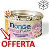 Monge Dog Natural Pezzetti di Pollo con Prosciutto - Lattina da 80 Gr - CONFEZIONE RISPARMIO