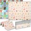 AIYAPLAY Tappeto per Bambini 0-3 Anni con Numeri e Lettere e Superficie Impermeabile, in XPE Multicolore, 176.5x148x1 cm | Aosom Italy