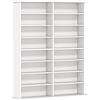 HOMCOM Mobile Libreria porta CD a 16 Ripiani dal Design Moderno in Legno, 106.5x24x126.3 cm, Bianco | Aosom Italy