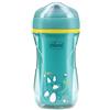 Chicco Active Cup Bicchiere Antigoccia Plastica Bambini 266 ml, Tazza Biberon 14+ Mesi per Imparare a Bere, Termica con Beccuccio Ergonomico Anti Morsi e Valvola Facili Sorsi, senza BPA, Azzurro