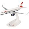Herpa modello di aereo British Airways Airbus A320 neo - G-TTNA in scala 1:200 - Snap-Fit, pezzo da collezione, miniatura deco, statuetta con supporto in plastica