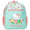 Hello Kitty Floral Kitty Zaino Scuola Adattabile a Carrello Verde 27x33x11 cm Poliestere