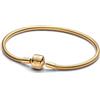 PANDORA Bracciale da donna per charm, oro 563390C00, 17 cm, Argento sterling, Senza Gemstone