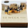 XUEQI Blocco Per Appunti 3D, Blocco Per Appunti Calendario Da Tavolo 2026, Calendario Da Tavolo Creativo Fai Da Te(Calendario settimanale con LED)