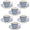 Tognana Porcellane IR685016190 tazza Blu, Bianco Espresso 6 pz