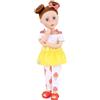 Glitter Girls - Charlie - Bambola di moda posabile da 36 cm - Capelli rossi con nodo in testa e occhi azzurri - Abito bicolore e leggings gelato - Fiocco per capelli e sandali glitterati - 3 anni +