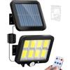 Generico Lampione solare per esterni, Lampioni solari per esterni - Luce solare da giardino impermeabile 300LM - Sensore di movimento a 3 modalità Luce di inondazione di sicurezza solare esterna per recinzione