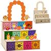 Wonderjune Day of Dead Ofrenda Box Alter Ofrenda Set di scatole in legno Dia De Los Muertos Cornice per foto ricordo ricordo Shadow Box Alter Ofrenda forniture per il giorno dei morti decorazioni per