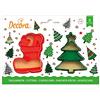 Decora 0255096 Set 2 Tagliapasta Albero Natale E Scarpone In Plastica, Il Kit Ideale per Creare Decorazioni in Pasta di Zucchero o di Gomma, Made in Italy, Design originale. Confezione da 2 pezzi.