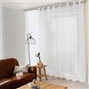 ED ENJOY HOME - Tenda Maya 300 x 240 cm, colore bianco, 16 occhielli in metallo argentato, diametro 4 cm, altri colori gamma Maya