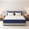 PurrJoys Materasso Matrimoniale 90x190x25cm, Memory Foam e Molle Insacchettate, Rigidità Media, Traspirante, Isolamento del Movimento, Certificato CertiPUR-US® e Oeko-TEX®, Senza Fibra di Vetro