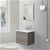 Feridras Mobile Moderno Salvaspazio Rovere Scuro 50x36,5 cm con 1 Anta