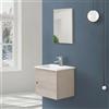 Feridras Mobile da bagno salvaspazio rovere chiaro 50x36,5 cm con anta