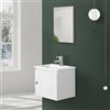 Feridras Mobile moderno salvaspazio bianco laccato 50x36,5 cm con anta