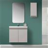 Feridras Mobile Bagno Sospeso 2 Ante Tortora L.80cm con Specchio