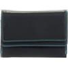 mywalit Portafoglio donna in pelle Double Flap Purse/Wallet - 250-4 - Black Pace